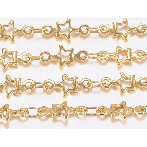 1 Roll 304 Stainless Steel Star link Chains ,with Spool, Soldered ,10x4.5x1mm; about 10m/roll F65