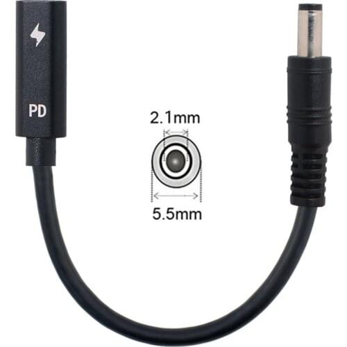 Chenyang Type C USB-C Female Input to DC 7.9*5.4mm/7.4*5.0mm/5.5*2.5mm/5.5*2.1mm/4.0*1.3mm..Power PD Charge Cable fit