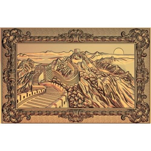 Great Wall CNC Router carving engraving relief model STL format 3D model artcam type3 cnc engraving M234