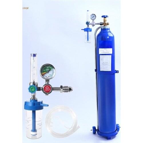 O2 Oxygen Pressure Gas Regulator Inhaler Pressure Reducer Flow Meter Buoy Type Male Thread G5/8-14 CGA540 19QB