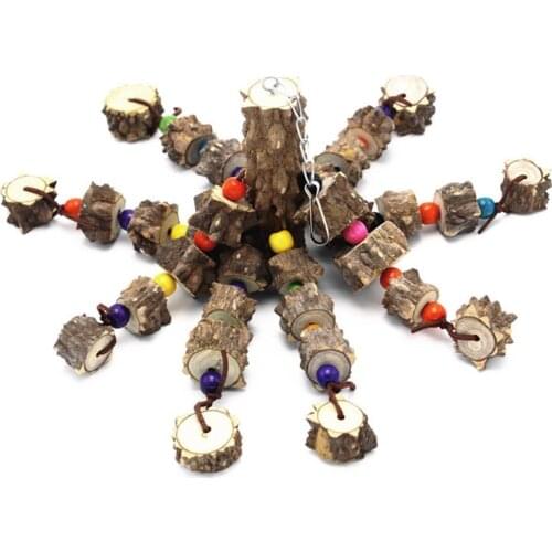 Bird Toys Natural Wood Large Parrot Toy Bird Toys Best for African Grey Macaws Cockatoos Parrot Birds and More