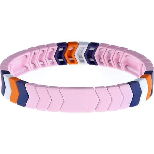 JBL0016 2020 new design Colors handmade bohemian Geometric bracelet Paint Adjustable Stackable Bangle Europe lady Jewelry