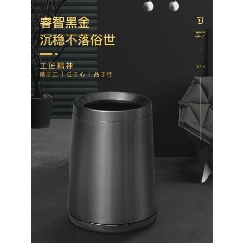Creative Kitchen Storage Plastic Bucket Trash Can Bedroom Luxury Sorting Vintage Trash with Lid Recycle Prullenbak Home Eg50lj