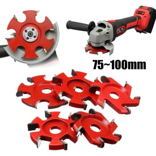 Red 75-100mm Right Angle Fillet Disc Hexagonal Blade Tea Tray Blade For 16mm Aperture Angle Grinder Wood carving Grinder Blade