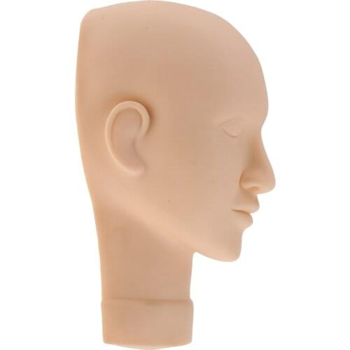 Make Up Silicone Massage Training Eyelashes Makeup Practice Mannequin Head