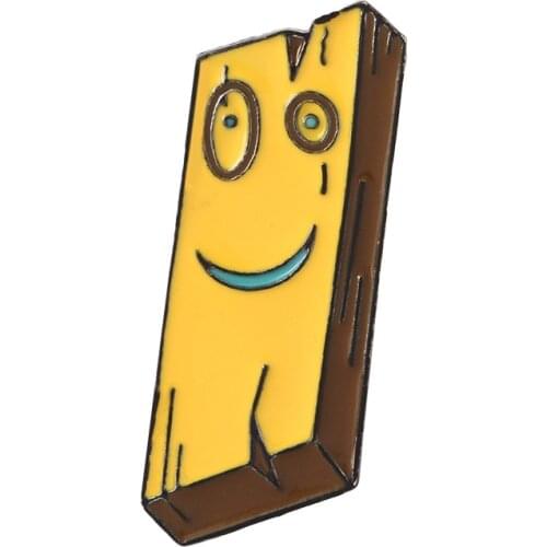 Boy Wood Brooch For Backpacks Enamel Alloy Pin Bag Shirt Pins Metal Broche for Women Badge Pines Brooches Jewelry Accessories