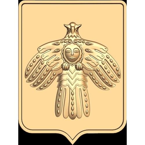 STL Model for CNC Router 3D Printer Artcam Aspire Bas Relief decor eagle Human face