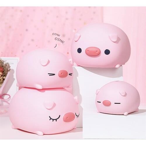 Cartoon Piggy Bank Cute Money Coin Box Kid Toys Squeak Lovely Pig Saving Bank Animal Ornament Storage Saving Box Christmas Gifts