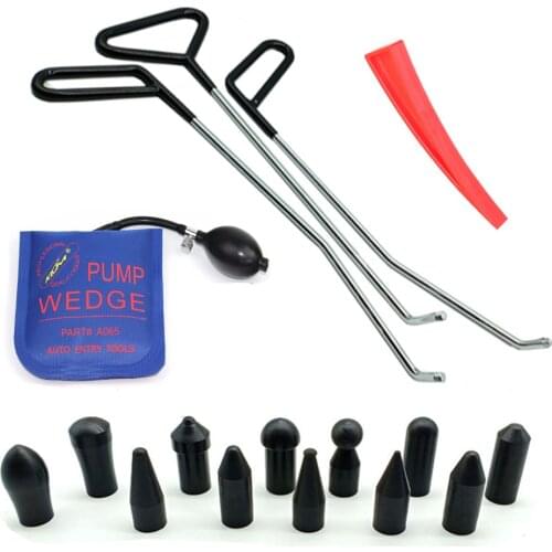 PAINTLESS DENT REPAIR ROD DENT REMOVAL TOOLS CAR DENT WINDOW PROTECTION PUMP WEDGE FOR HAIL DAMAGE TOOL SET WITH 12 HEADS