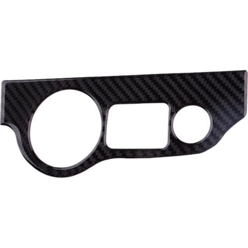 Car Black Carbon Fiber Headlight Switch Panel Cover Trim Sticker Fit For Dodge Charger Challenger 2019 2018 2017 2016 2015 LHD