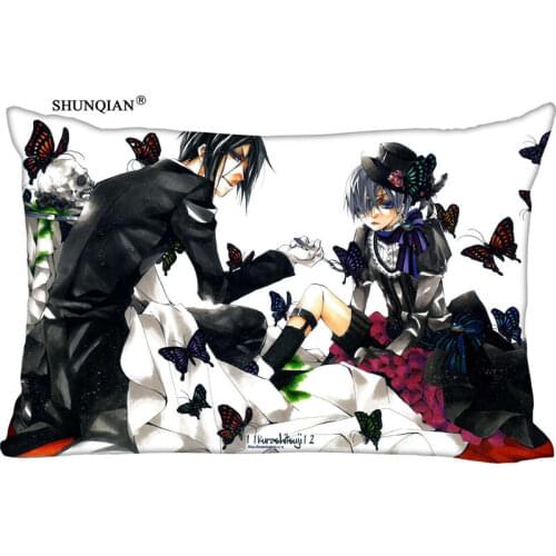New Black Butler Pillow Case Custom Wedding Pillowcase Cover Cases Gift Zippered Rectangle Pillow Case