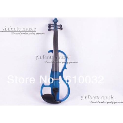 New blue 5 string 16'' Electric Viola Silent Solid Wood Body Powerful Sound Case Bow