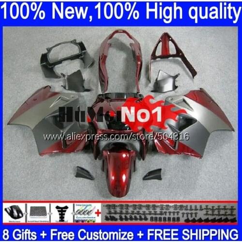 Body For HONDA Interceptor VFR 800RR 800 RR CC 128MC.37 VFR800 RR 98 99 00 01 grey red hot VFR800RR 1998 1999 2000 2001 Fairing