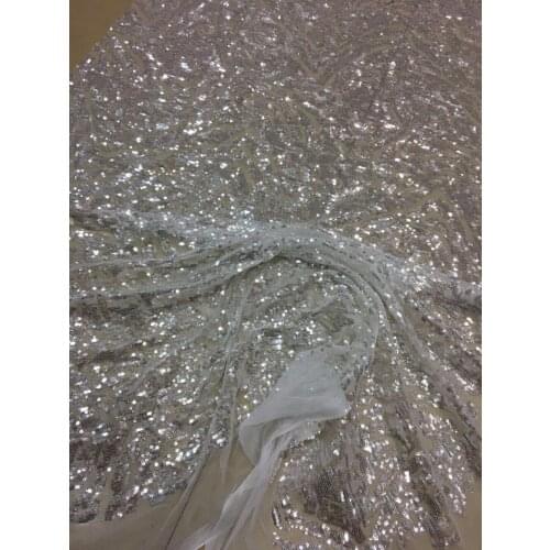 Wholesale SYJ-12283 Wedding Lace Sequins Fabric African embroidered lace Fabric
