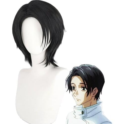 Jujutsu Kaisen Cosplay Wig Yuta Okkotsu Black Short Synthetic Hair Men Party Costume Props + Wig Cap