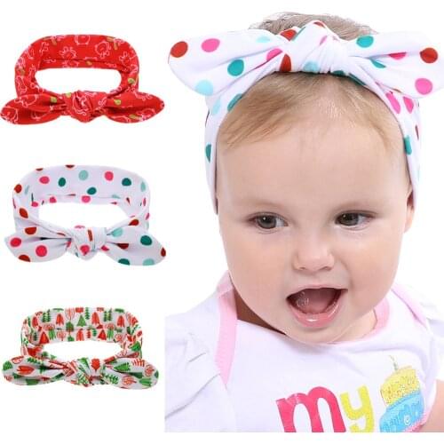 Baby Girl Headband Infant Hair Accessories Rabbit Bunny Ear Bows Newborn Headwear Tiara Headwrap Gift Toddlers Bandage Ribbon