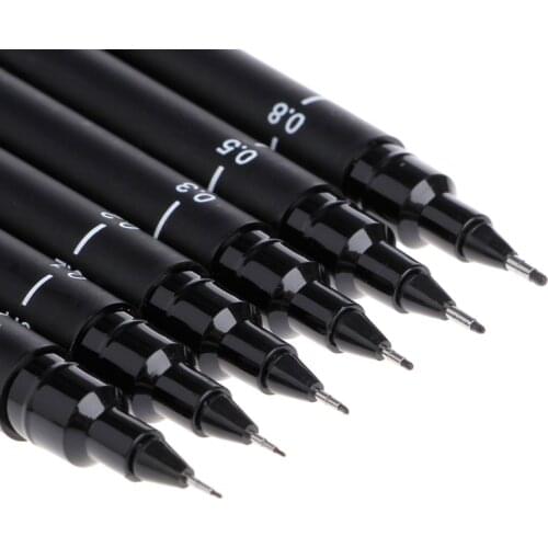 6pcs Drawing Pen Ultra Fine Line 005 01 02 03 05 08 Needle Point Painting Pens wholesales