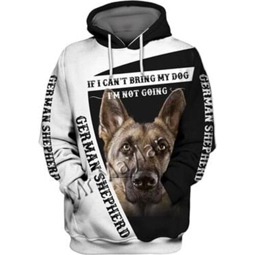 Unisex 3D German Shepherd Graphic Hoodie Harajuku Hoodie Alt Clothing Animal Crossing Streetwear Oversized Hoodie Pullover QW-15