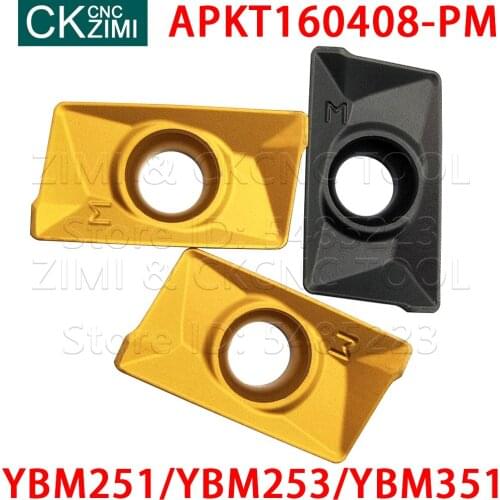 APKT APKT160408-PM YBM251 YBM253 YBM351 Carbide insert milling Inserts CNC indexable Metal lathe tools for steel stainless steel