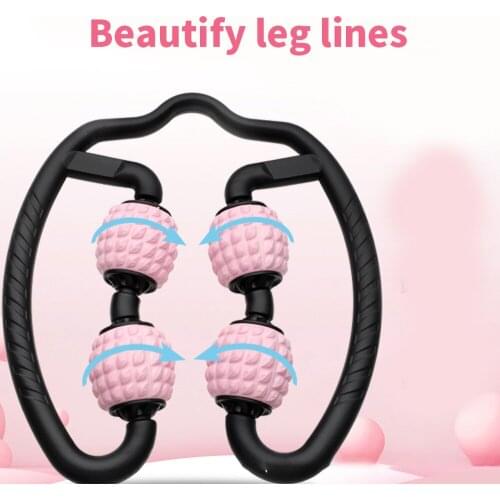 U Ring Leg Clamp EVA Material Fascia Relax Skinny Calf Muscle Relax Massager Foam Roller Fitness Yoga Pilates Exercise 4 Wiel