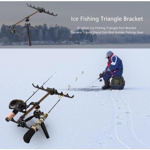 Outdoor Telescopic 7 Groove Ice Fishing Rod Stand Holder Collapsible Tripod Stand Sea Fishing Pole Bracket Fishing Accessories