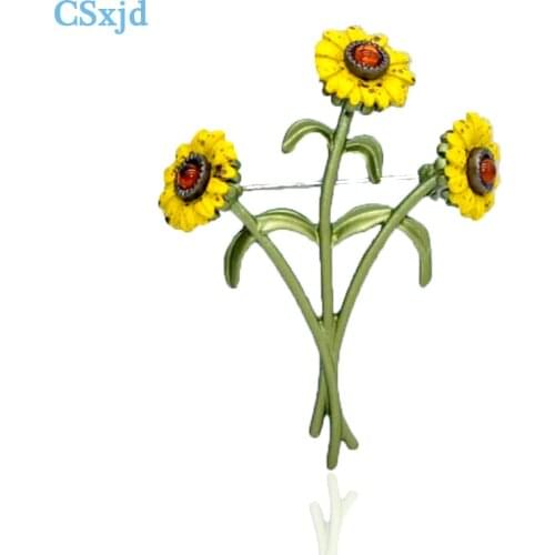 CSxjd Vintage Broochs jewelry Sunflower brooch flower women jewelry gift 2019 New