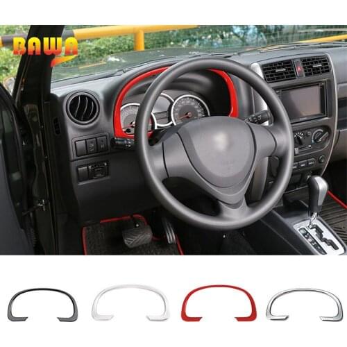 BAWA Interior Mouldings for Suzuki jimny 2007-2017 ABS Dashboard Panel Decoration Frame Stickers for Suzuki jimny Accessories
