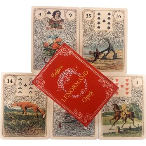 High Quality Special Style Classic Golden Lenormand Tarot Cards Popular Style Oracle Cards with E Book Board Game