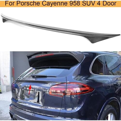 Carbon Fiber Rear Custom Middle Spoiler Wing for Porsche Cayenne 958 SUV 4 Door 2015-2017 GTS S Sport Trunk Spoiler Trim Sticker