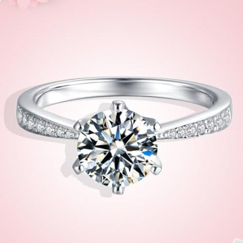 Pink Sterling Silver 925 Rings Women Luxury Engagement Exquisite Proposal Elegant Wedding Original Design Gift Jewelry Romantic