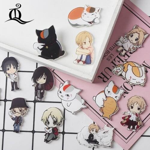 1 PCS natsumes book of friends cartoon Badges for Clothing Acrylic Badges Kawaii Icons on The Backpack Pin Brooch Badge Z72