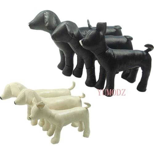 1pc PU Leather Dog Mannequins 3 Size Standing Position Dog Models Toys Pet Animal Shop Display Mannequin interactive dog toys