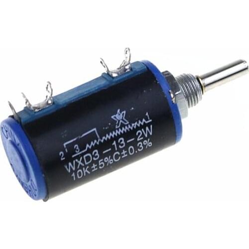 1pcs WXD3-13-2W 1k 2.2k 4.7k 6.8k 10k 22k 33k 47K 100k Ohmic winding potentiometer precision potentiometer