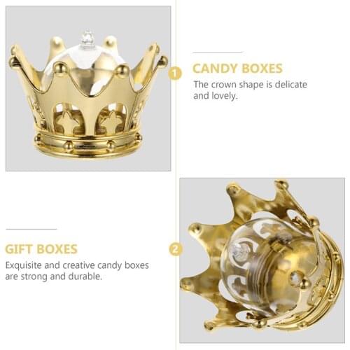 1 Set 12 Pcs Hollow Crown Wedding Candy Boxes Candy Storage Boxes Packing Cases Hollow Crown Candy Box