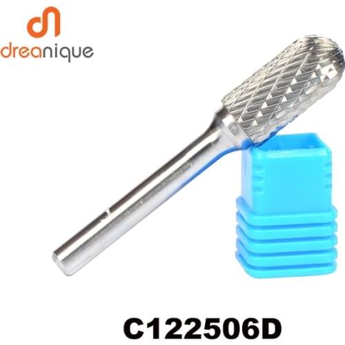 2pcs/lot C122506 cylinder with radius end 12*25mm carbide rotary burr file cutter grinding and abrasive tools milling bits