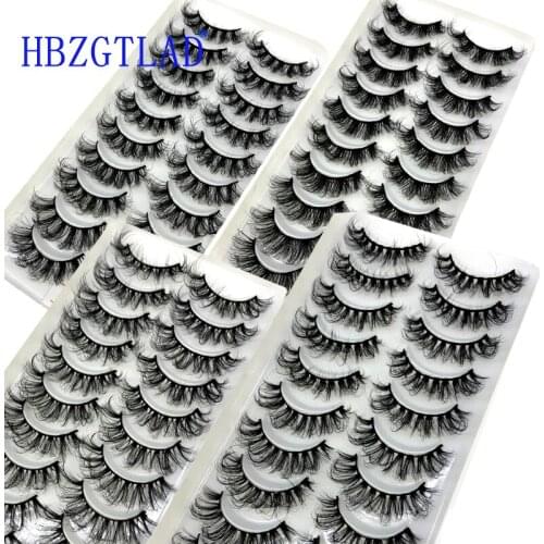 2021 New 10 Pairs 3D Mink Eyelashes Natural Thick Long False Eyelashes Dramatic Fake Lashes Makeup Extension Eyelashes
