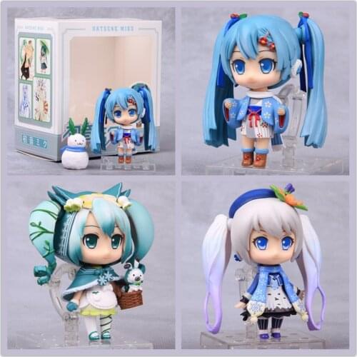 3 Styles 10cm Q Version #306 Japan Anime kawaii Action Hatsune Miku Figures Toys Girls PVC Figure