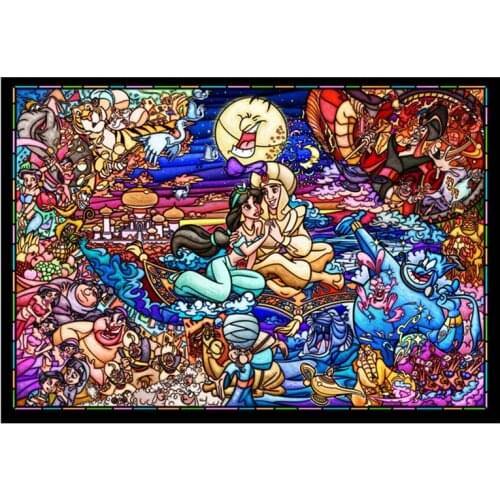Princess Aladdin Diamond Painting Cross Stitch Diamond Embroidery 5D Diy Cartoon Diamond Mosaic Picture Rhinestones