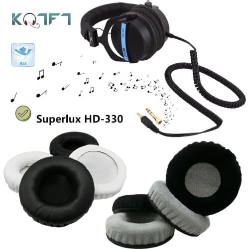KQTFT flannel 1 Pair of Replacement Ear Pads for Superlux HD-330 Headset EarPads Earmuff Cover Cushion Cups
