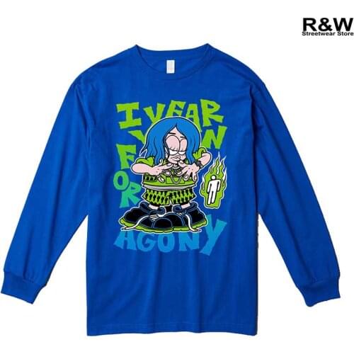 America Singer long sleeve t shirt men and women spring hiphop streetwear billy irish cosplay round neck black cotton janpanese