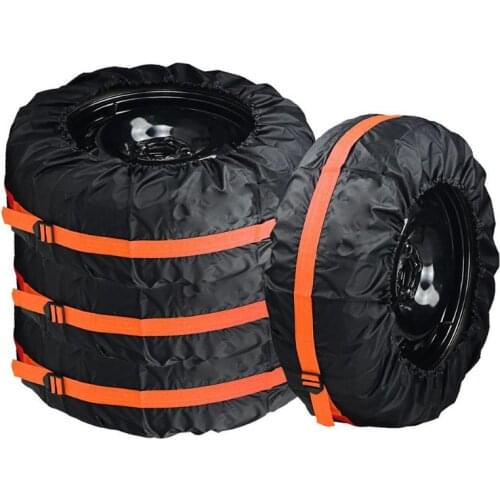 1/4Pcs Spare Tire Cover Case Polyester Winter and Summer Car Tire Storage Bags Auto Tyre Accessories Vehicle Wheel Protector