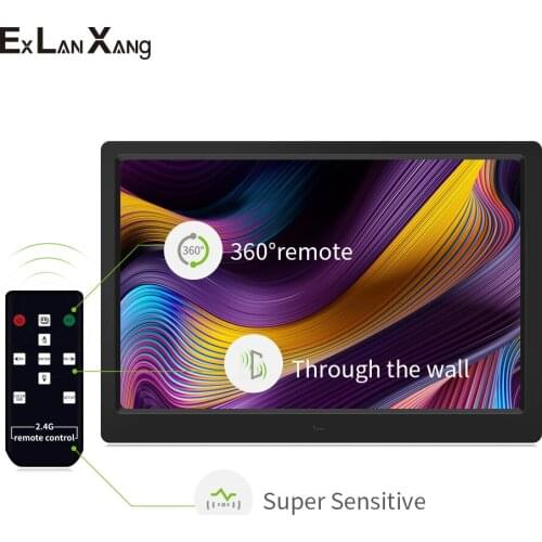 Digital Photo Frame 15.4 Inch Picture Multi-Function Player MP3 MP4 Alarm Clock Gift 2.4G Remote Control Sensiti
