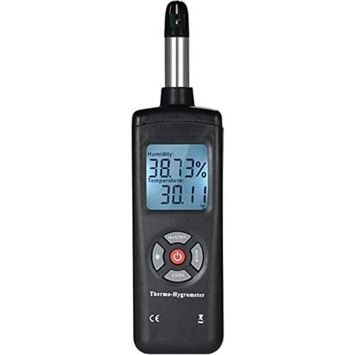 Digital Psychrometer Thermo Hygrometer, High Sensitive Thermo Hygrometer With Dew Point Wet Bulb Temperature Humidity