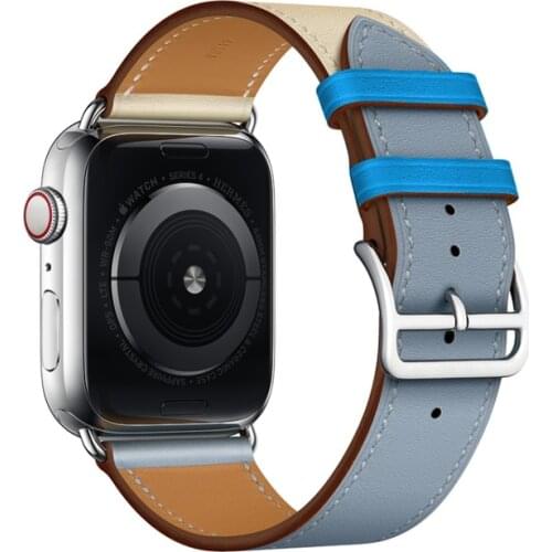 For Apple Watch Series 4 Watch Strap 40-44mm Single Tour Watch Band Genuine Leather Wrist Bracelet For Apple Series 1 2 3 38mm