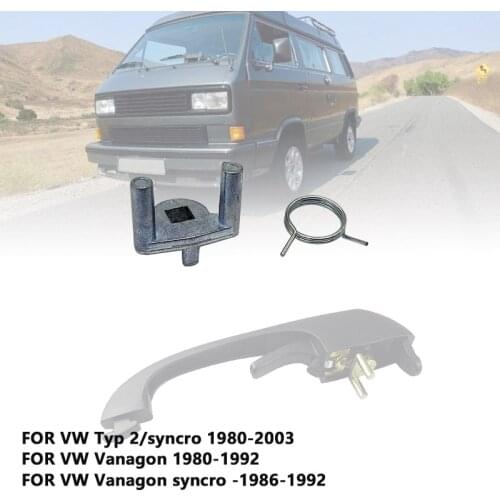 FOR VW Type 2 / Syncro Vanagon Syncro Front exterior door handle repair kit with key lock cylinder, rubber pad 251837205