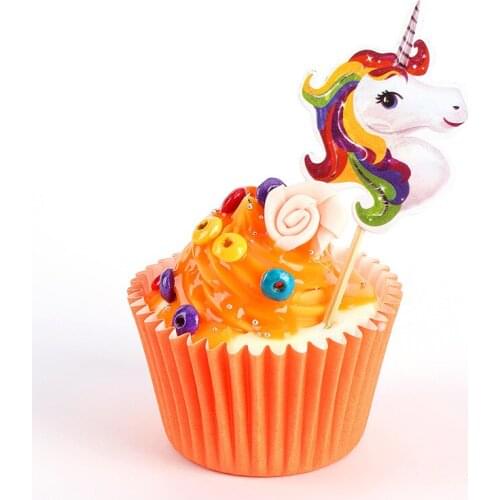 Unicorn Party Cake Cupcake Topper Picks Cake Flags Kids Baby Shower Birthday Wedding Party Cake Decoration Supplies 24pcs/lot