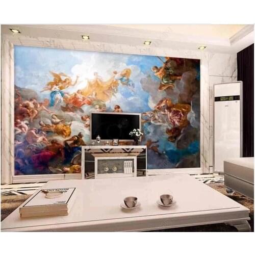 Custom photo wallpaper for walls 3 d murals HD retro European style angel character oil painting background wall papers decor