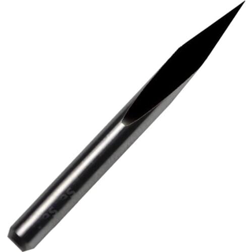 HUHAO 5pcs 4mm Dia 60 Angle 0.2mm Tip 3 Edge Carbide Woodworking Tools for CNC Router Machine