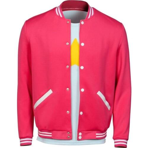 Cartoon Steven Quartz Universe Cosplay Suit Mens Baseball Uniform Unisex Coat T-Shirt Jacket Tee T Shirt Halloween Costumes