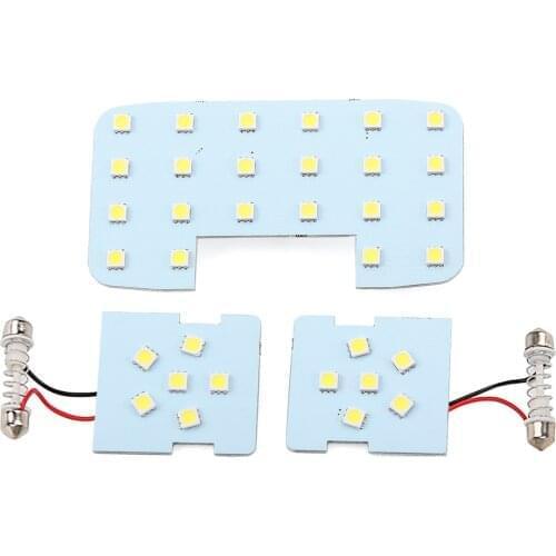 3x Car Reading Lights Dome Lamps LED Interior White Color For KIA RIO K2 2006-2012/Hyundai Solaris Accent